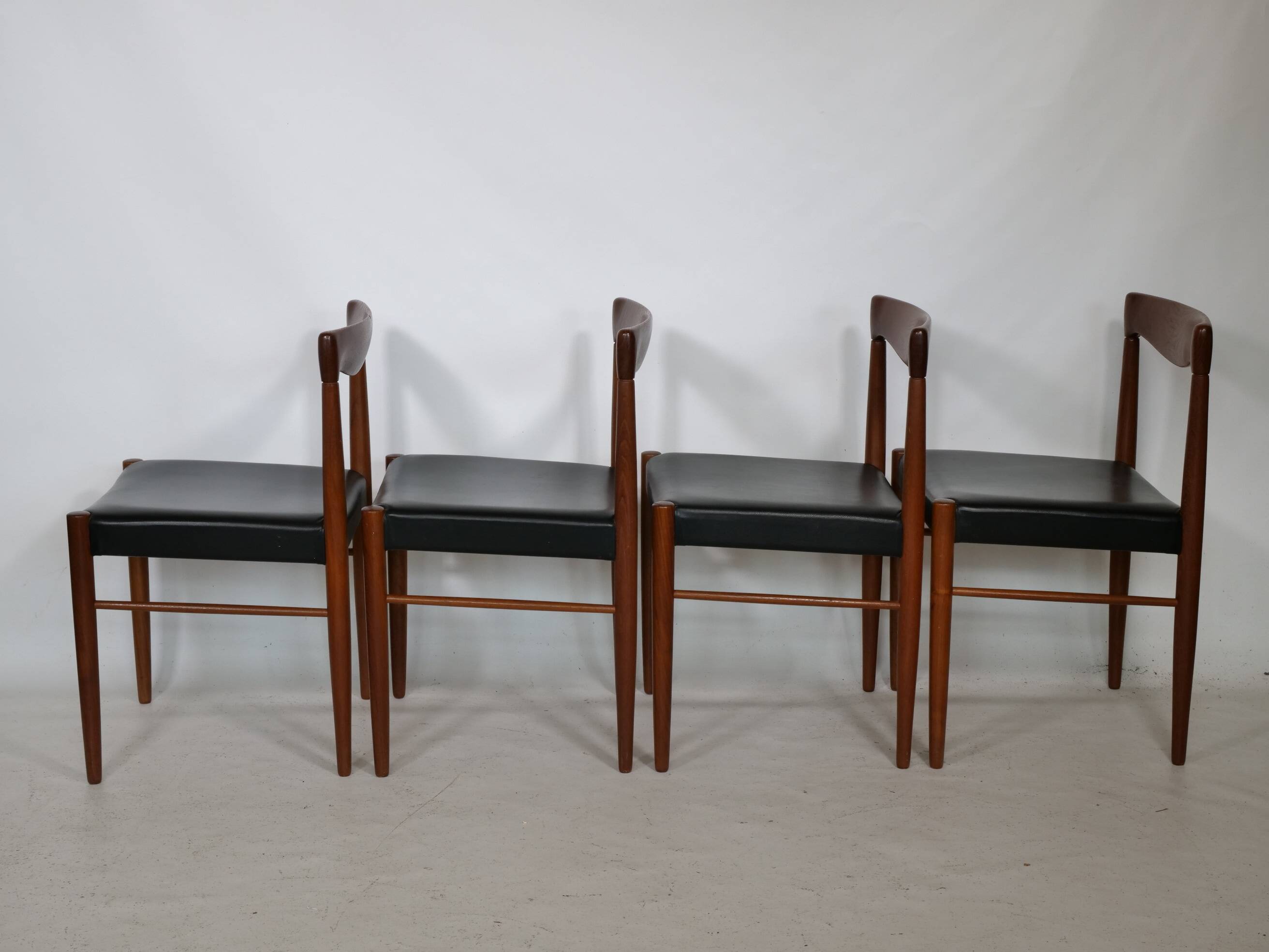 Chaises de salle à manger en teck HW Klein pour Bramin années 1960