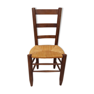 Chaise paillée France années