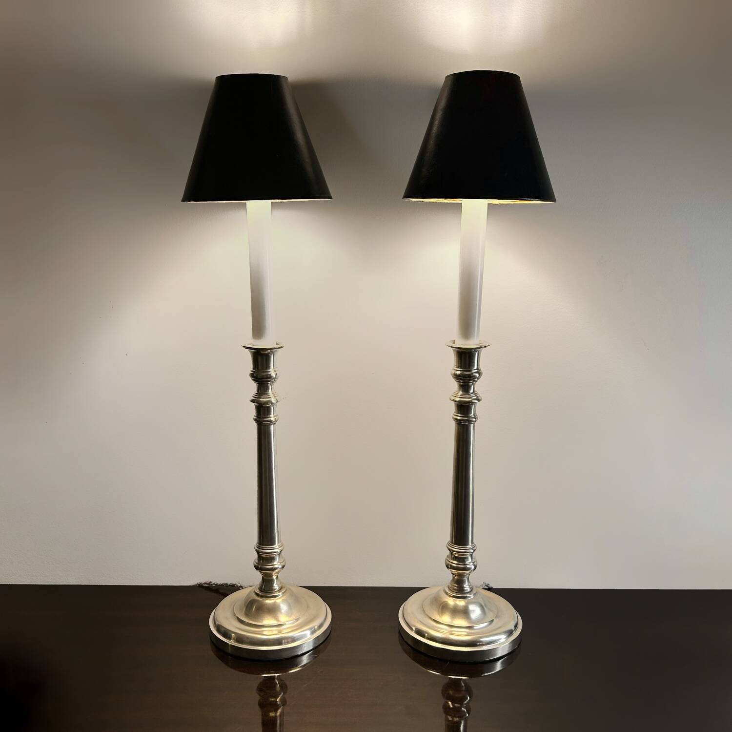 Old candlestick lamps (X2)