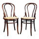 Paire de chaises bistrot Fischel n°18 de 1900 ca