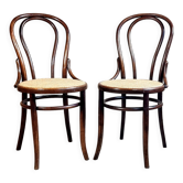 Paire de chaises bistrot Fischel n°18 de 1900 ca