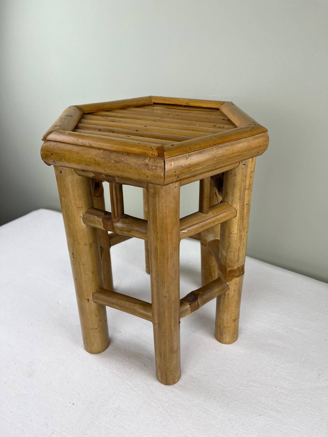 Vintage bamboo side table
