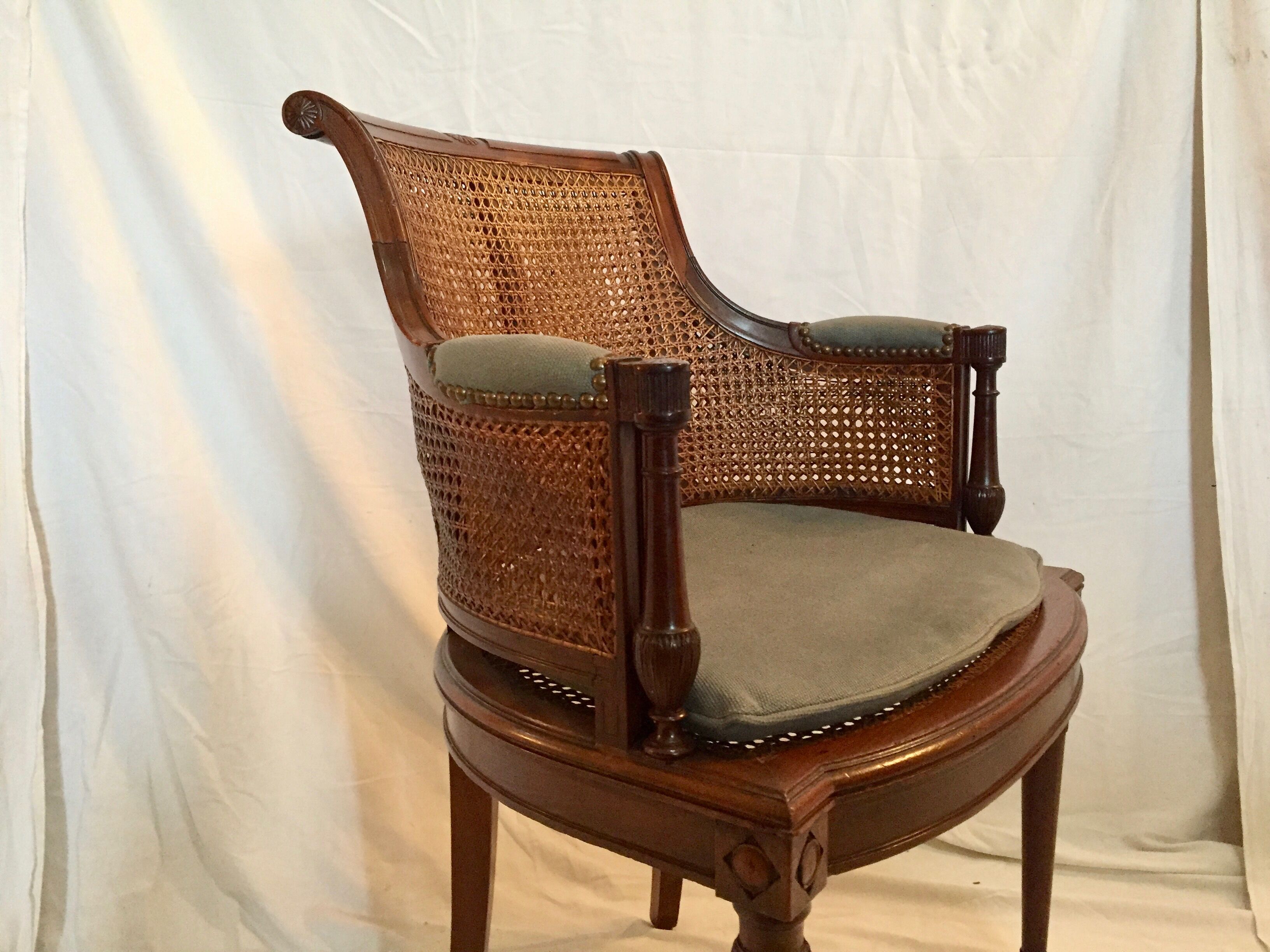 Caninboard office chair, 19th century