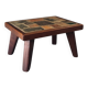 Brutalist Rustic Slate Tile & Oak Coffee Table, Belgium, 1960s