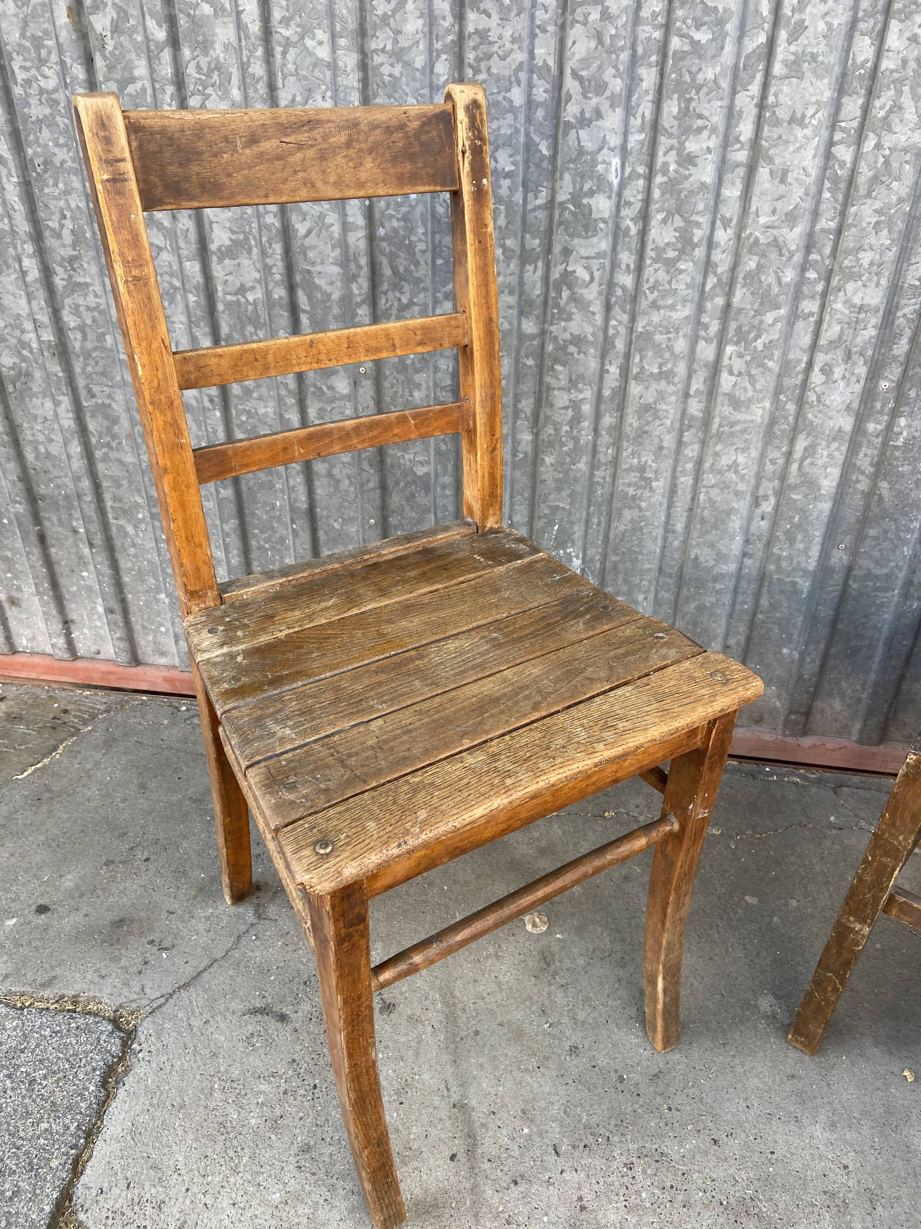 4 vintage mismatched coffee bistro chairs