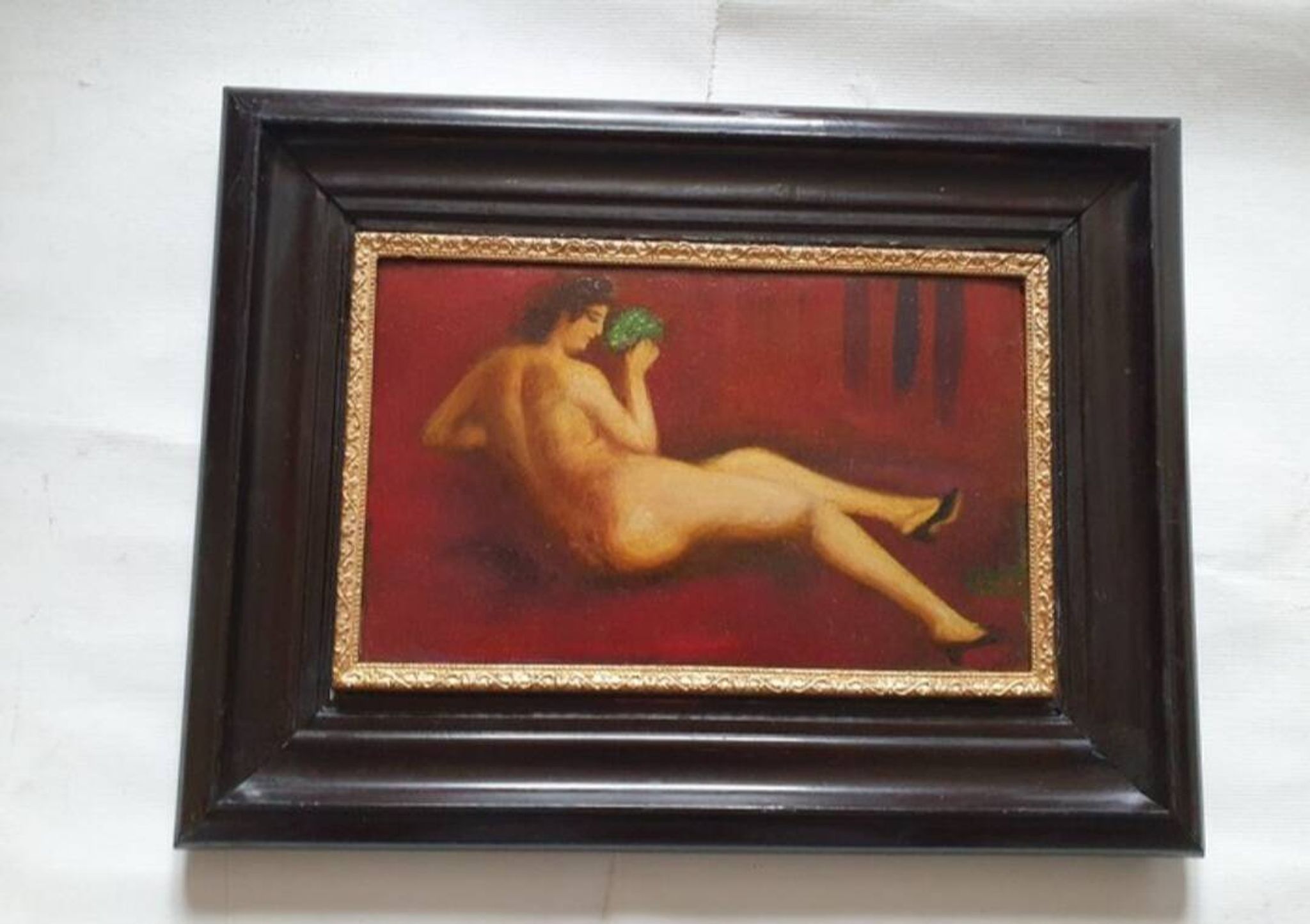 Oil Painting of a Nude Woman from the Mid-20th Century