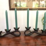 Pair of ceramic candlesticks