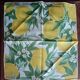 Vintage Cotton Scalloped Tablecloth 6 Napkins Lemons Lemon Blossoms