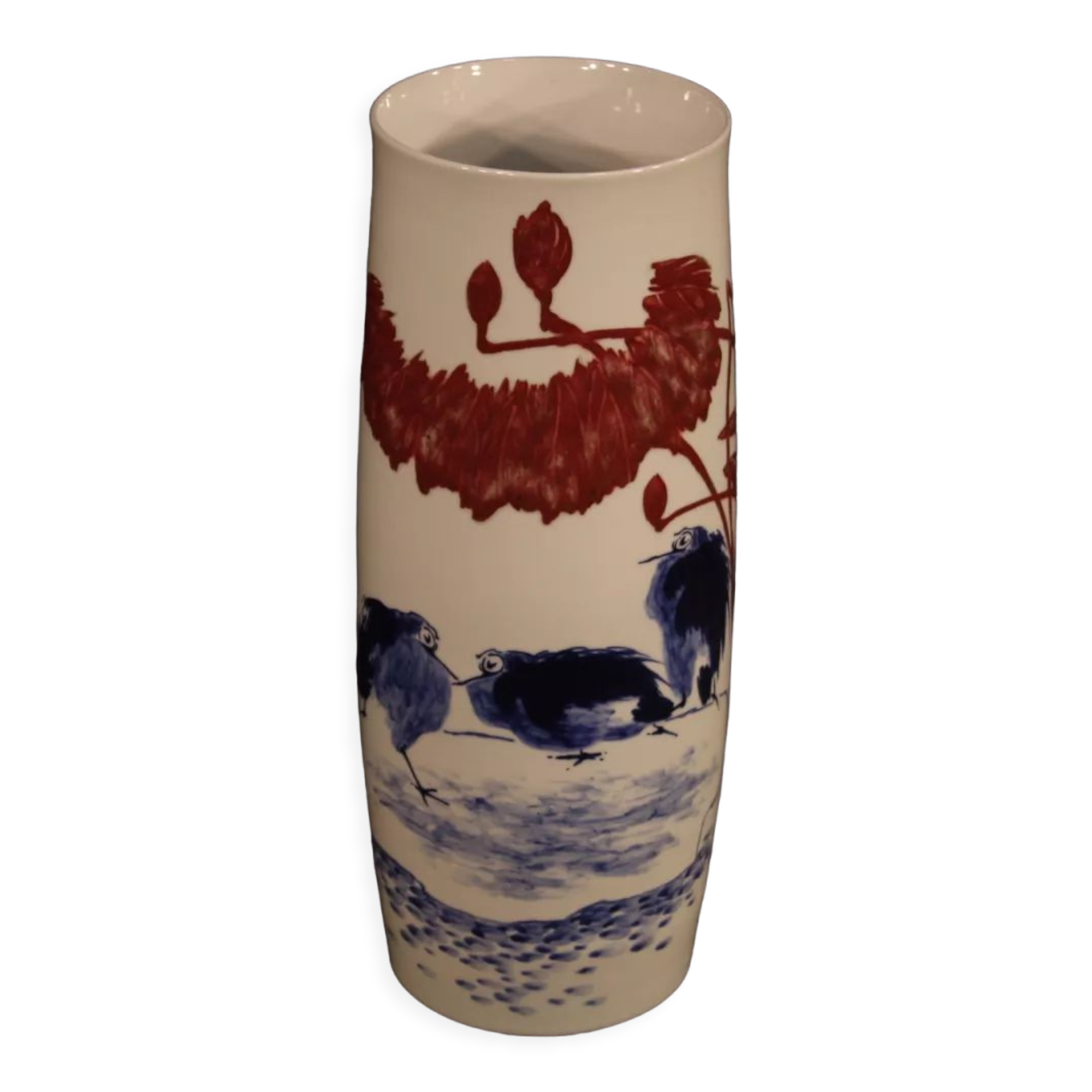 Chinese ceramic vase with landscape