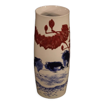 Chinese ceramic vase with landscape