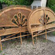 Peacock headboards in rattan and wicker 70s