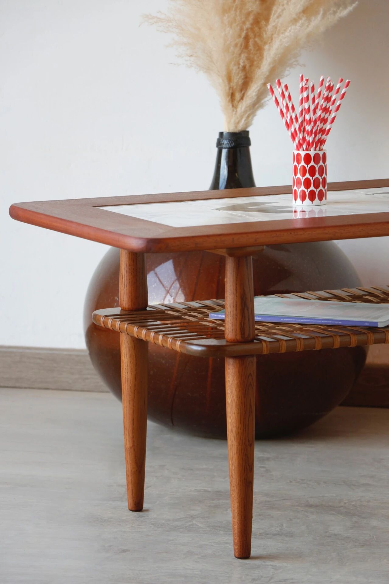 Vintage teak ceramic coffee table Gemina Møbler