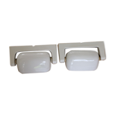 2 ceramic and opaline wall lamps 1940
