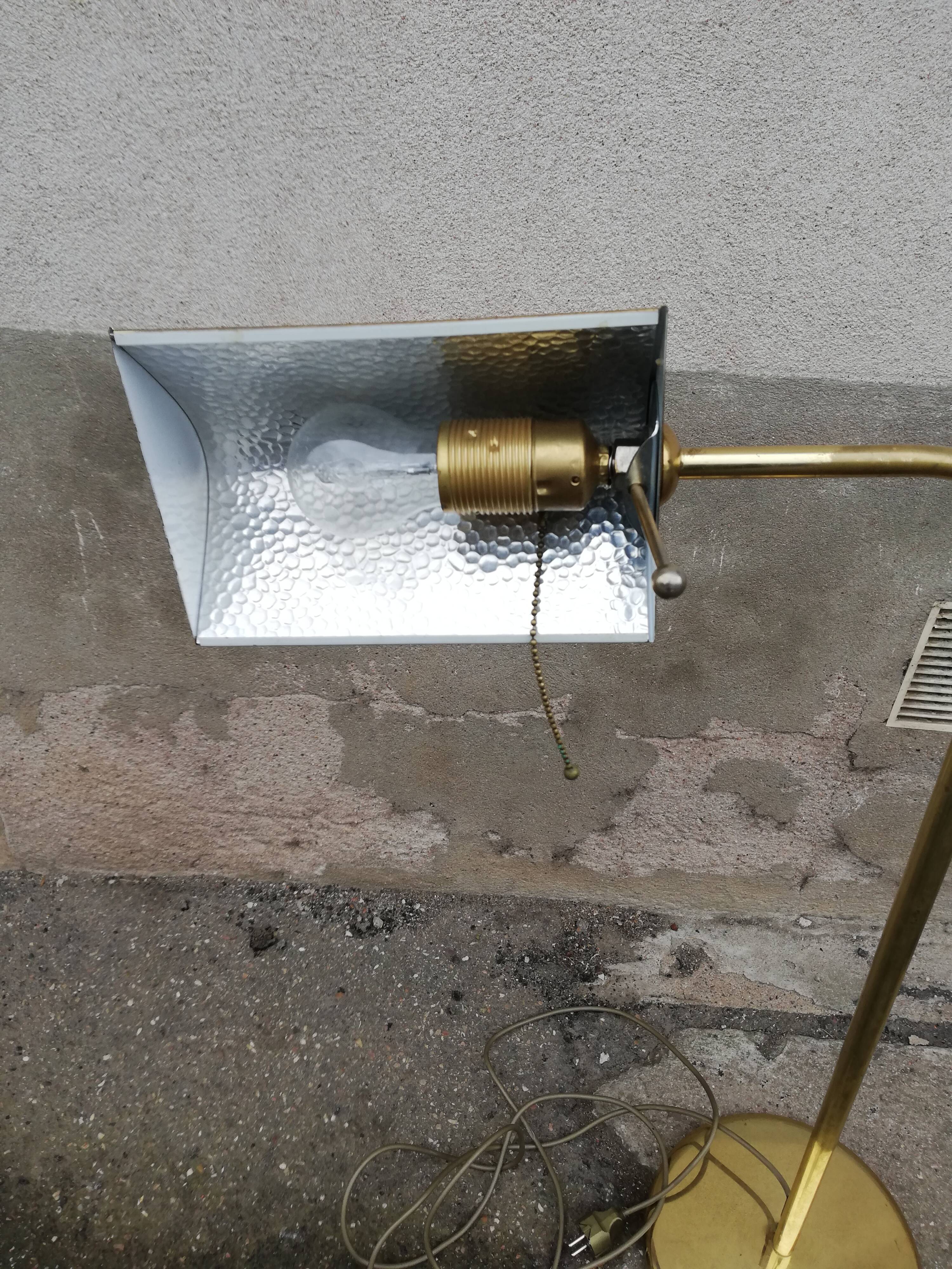 Adjustable brass vintage floor lamp