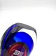 Vase Luigi Onesto Oball Sommerso Flame Blue Magenta 25cm 1.78kg Label