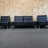 60s 70s sofa and 2 armchairs by Hans Peter Piehl for Wilkhahn leather sofa design
