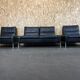 60s 70s sofa and 2 armchairs by Hans Peter Piehl for Wilkhahn leather sofa design