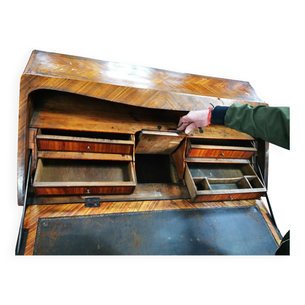 Bureau / secrétaire en bois de rose marque ancien fin 18éme