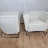 Fauteuils Chromés par Jindrich Halabala, Set de 2