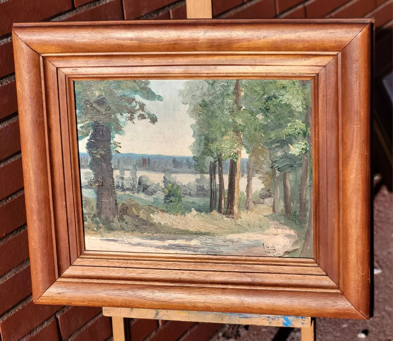 Large Green Landscape Oil Painting