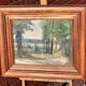 Grand paysage vert, peinture à l'huile