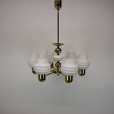 Golden Chandelier by Kamenicky Senov, 1970s, Czechoslovakia