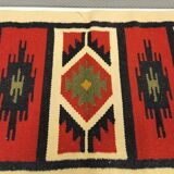 Beautifully woven Swedish wool rug in beautiful colours, estimated 1970s.