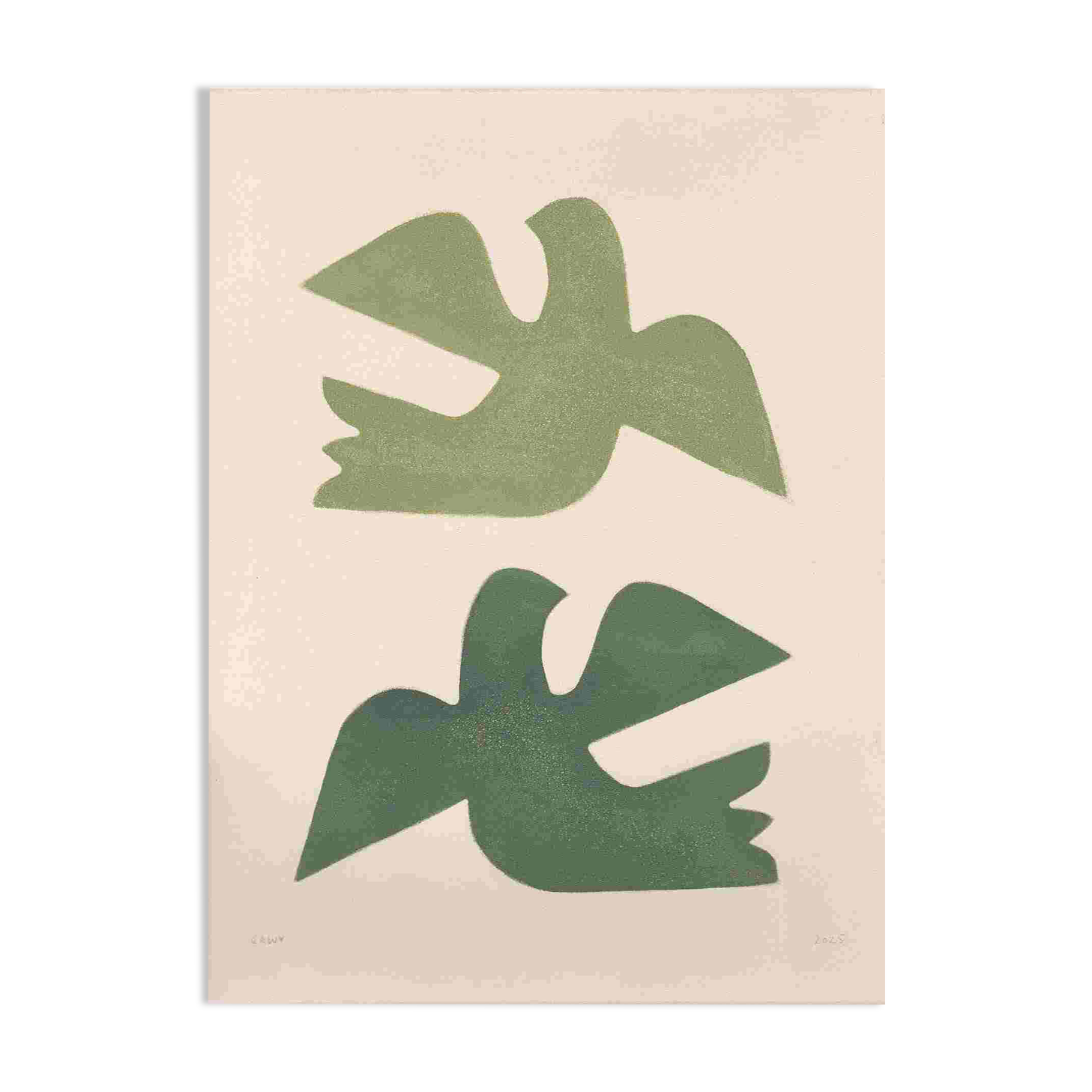 Painting on paper, abstract painting 30x40cm b207 signed eawy