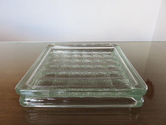 Paved  glass ashtray 50s 60s