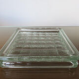Paved  glass ashtray 50s 60s