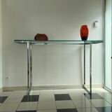 Wardrobe console glass and chrome metal