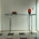 Wardrobe console glass and chrome metal