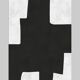 2 black and white modern art prints