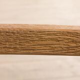 Set Of 6 Mid Century oak dining chairs by Fritz Hansen, natural wool upholstery, 1950s