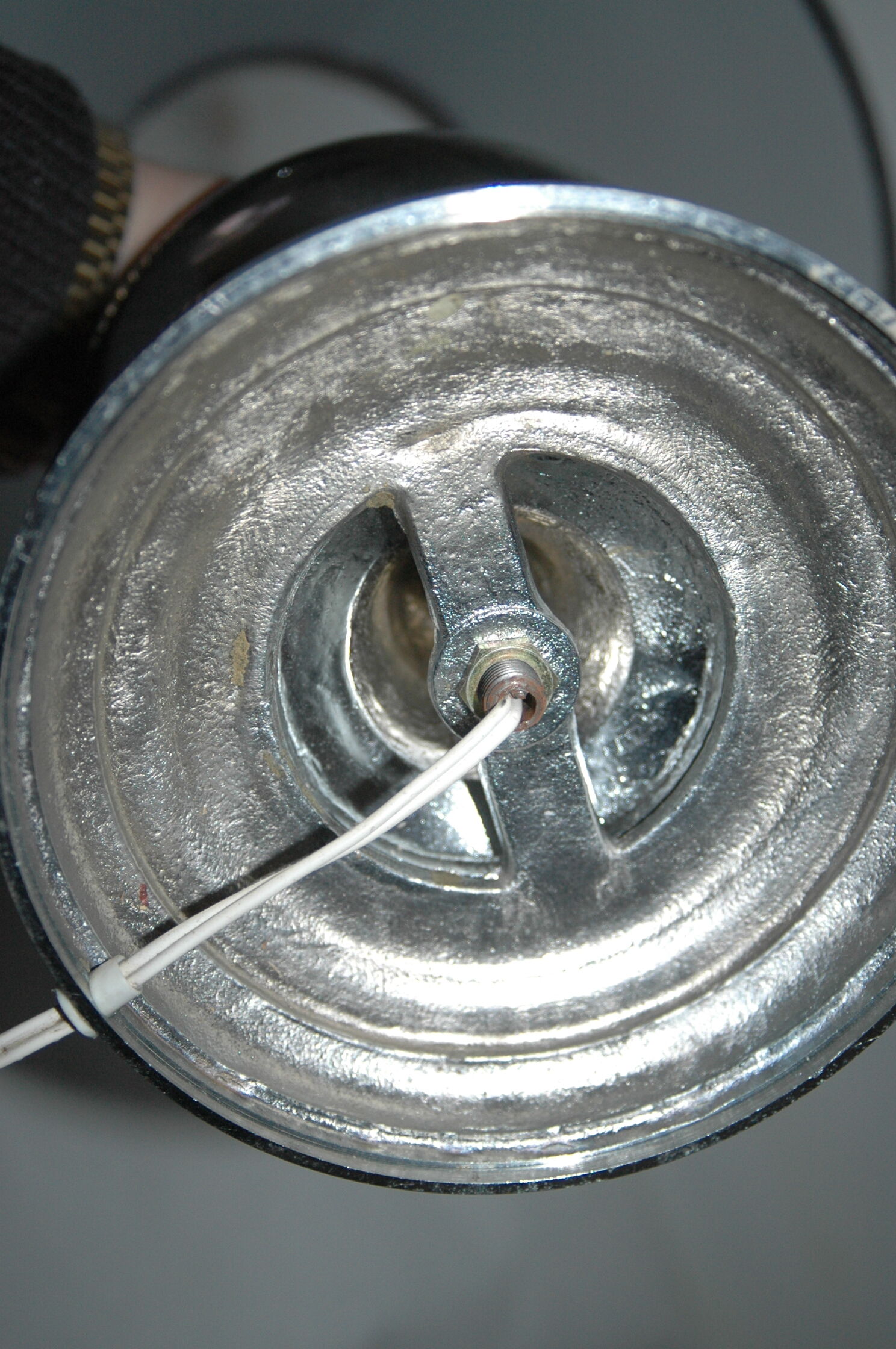 Lamp cast aluminum design chrome 60's