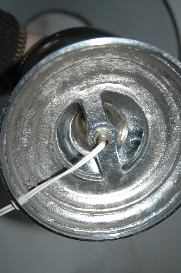 Lampe en fonte d'aluminium chromée design 60's