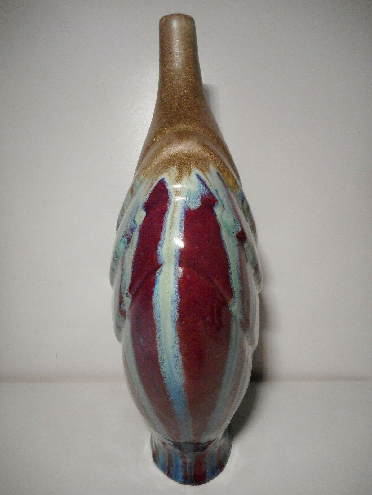 Vase soliflore in glazed ceramic earthenware vintage contemporary art 20th century