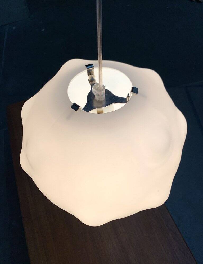 Glass suspension lamp Lampoon postmodern by Aldo Cibic for Foscarini