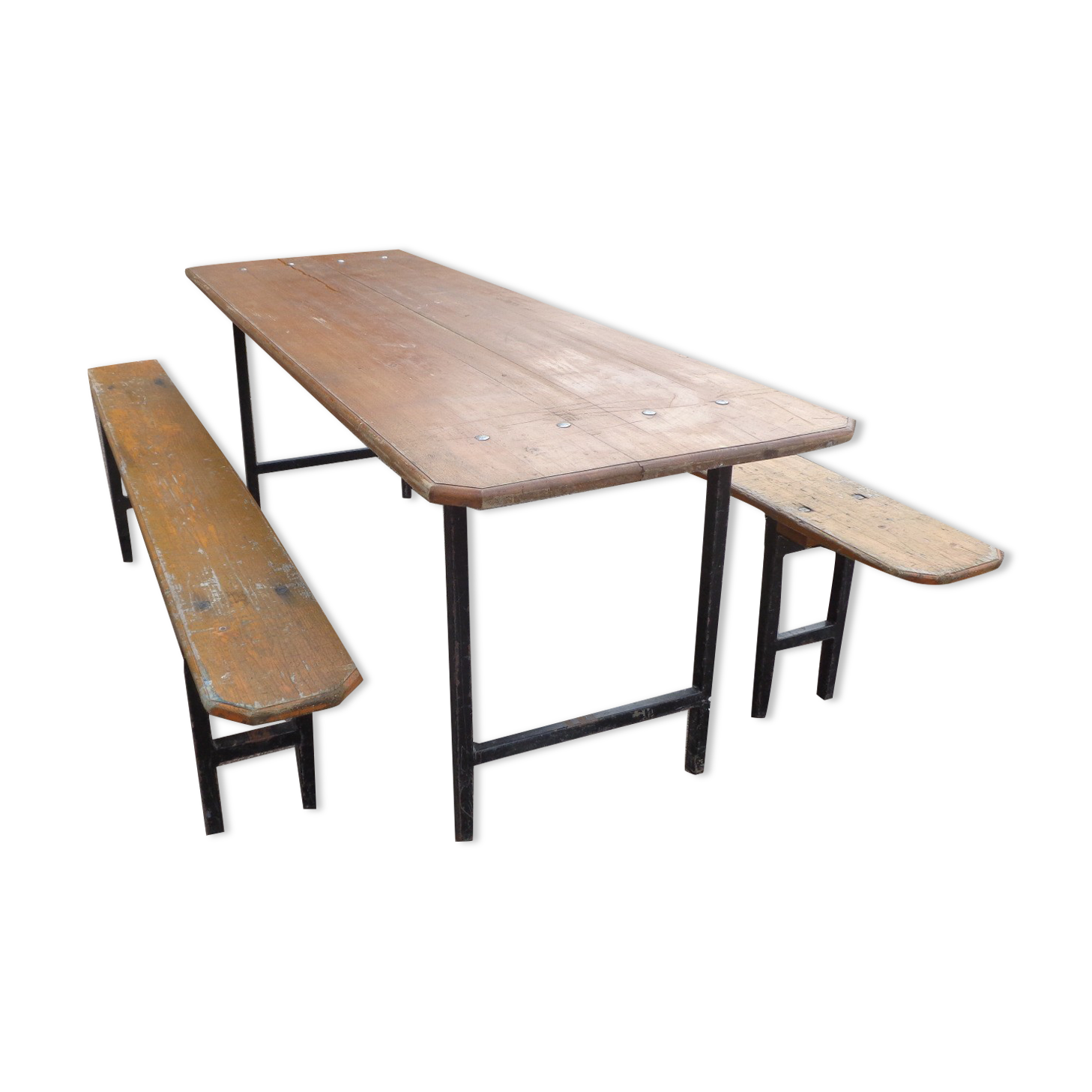 Brewery folding table & 2 benches