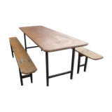 Brewery folding table & 2 benches