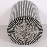 Pearlescent Mosaic Coffee Table Black&Cream 40x43 cm