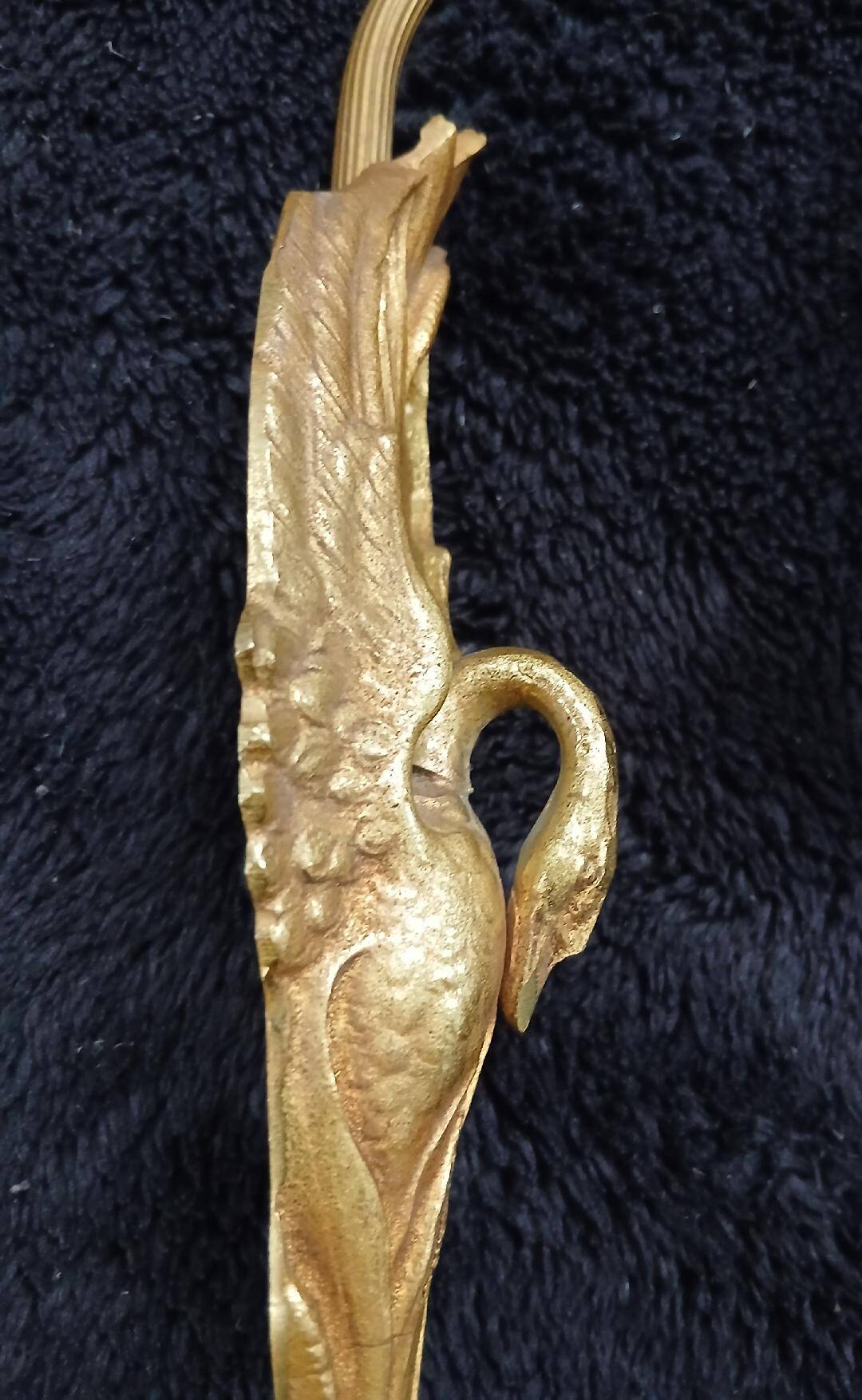 bronze wall light by Charles Ranc Cygne