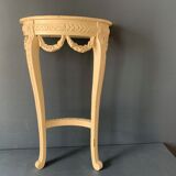 Old wooden console, half moon, Louis XVI style, early twentieth century