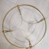 Brass and smoked glass coffee table