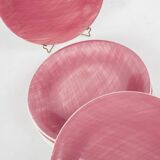 Set of 6 dishes earthenware of salins, france, collection mistral