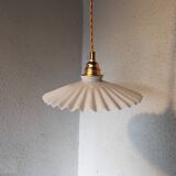 Vintage white opaline pendant light