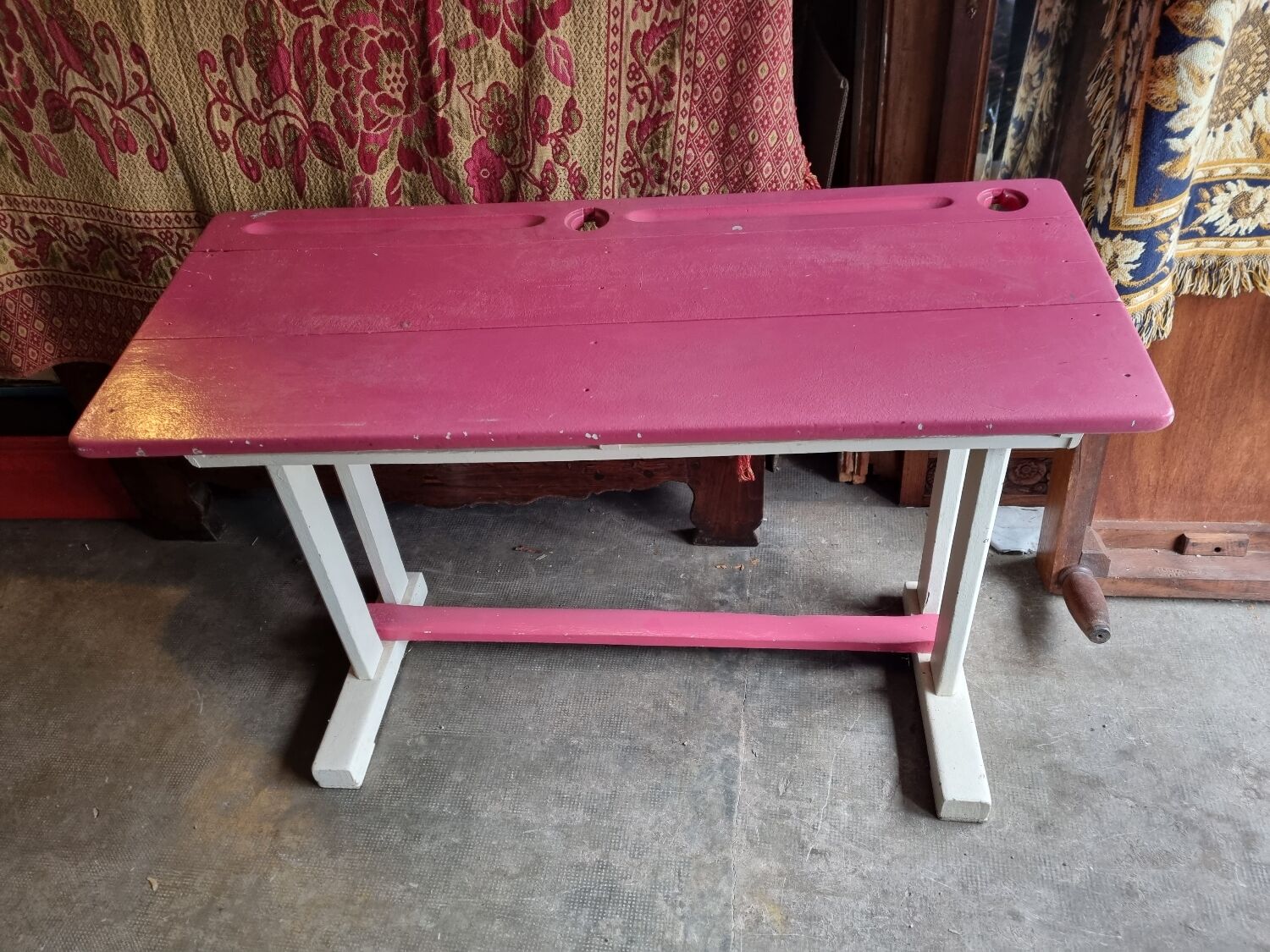 Wooden school desk early twentieth century