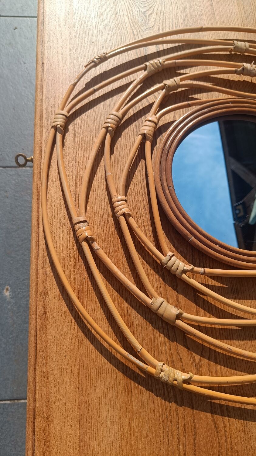 Rattan mirror, bohemian