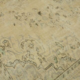 Handmade Oriental Unique 1980s 283 cm x 324 cm Beige Wool Carpet