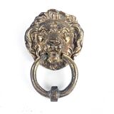 Bronze lion door knocker